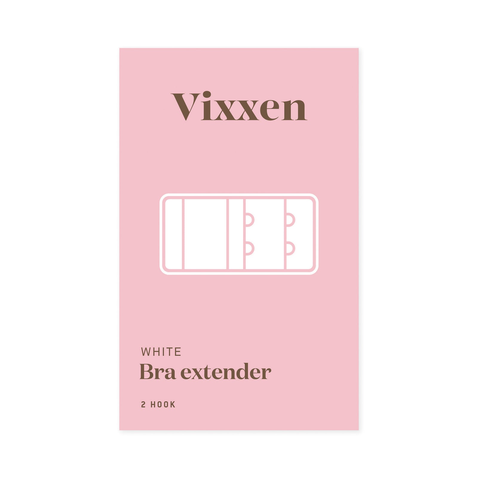 Vixxen Bra Extender 2 Hook White