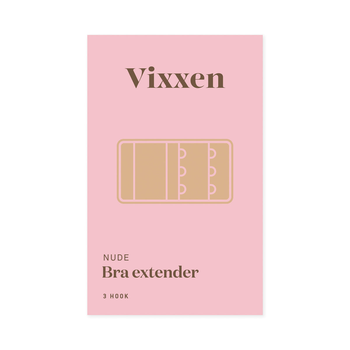 Vixxen Bra Extender 3 Hook Beige