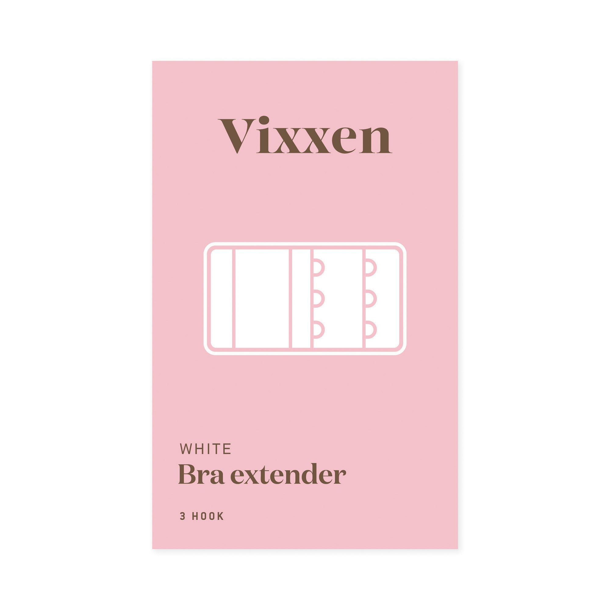 Vixxen Bra Extender 3 Hook White