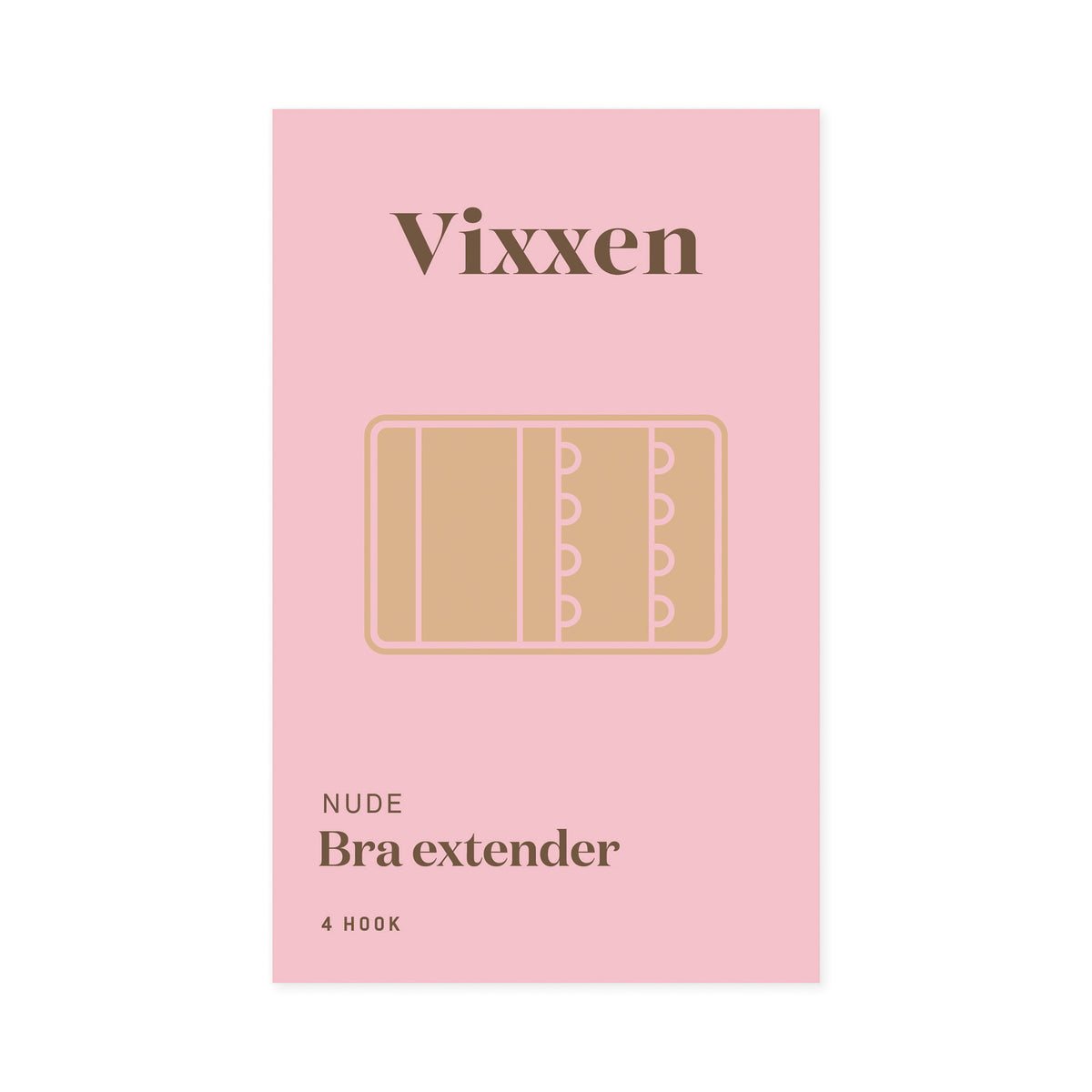 Vixxen Bra Extender 4 Hook Beige