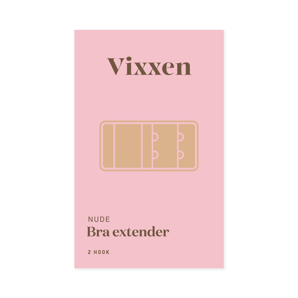 Vixxen Bra Extender 2 Hook Nude