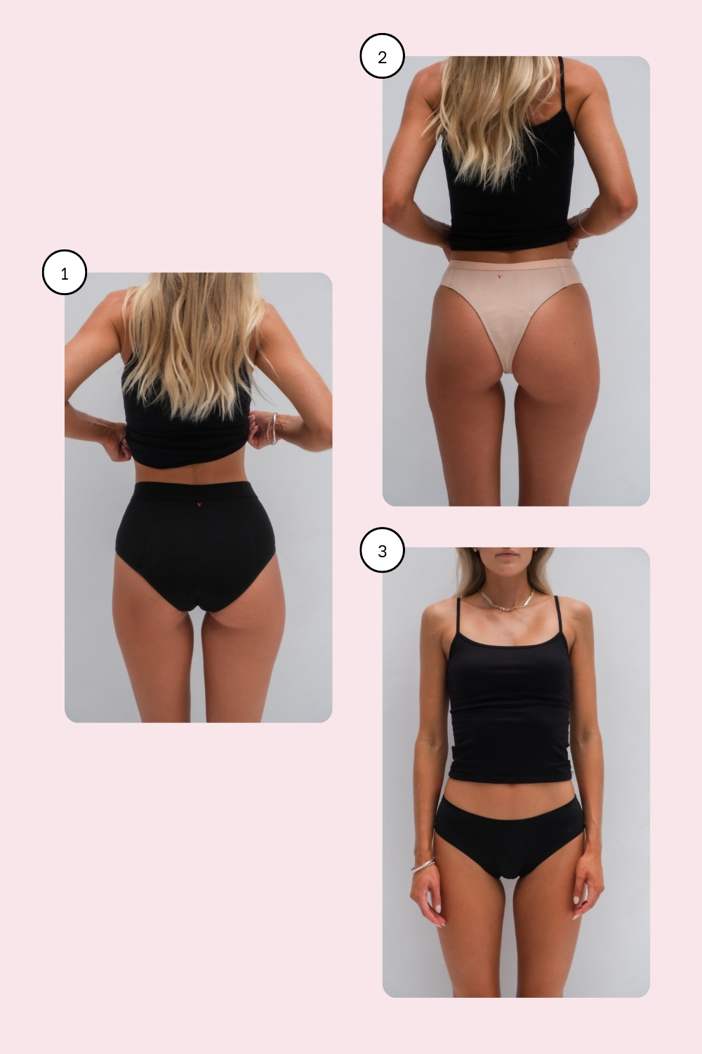 Enjoy a bundle discount when you buy three pairs of Vixxen Period Underwear. Your go-to for everyday protection and confidence.