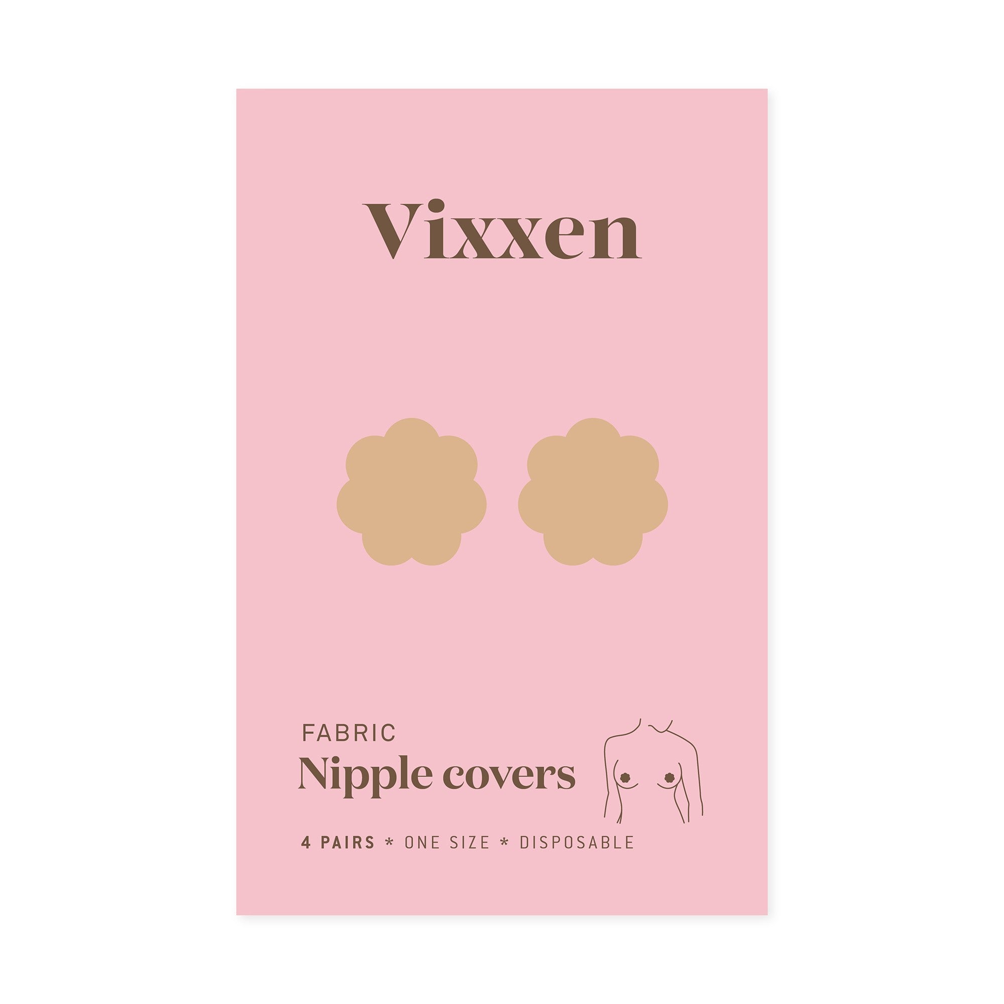 Vixxen Disposable Nipple Covers, 4 Pairs