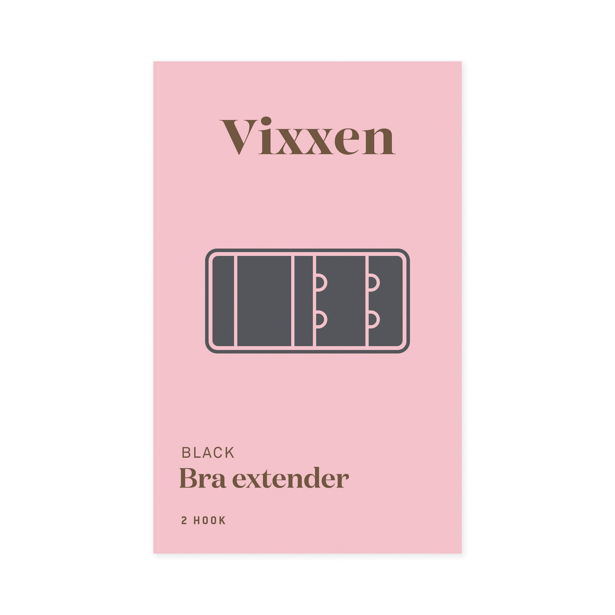 Vixxen Black Bra Extender 2 Hook