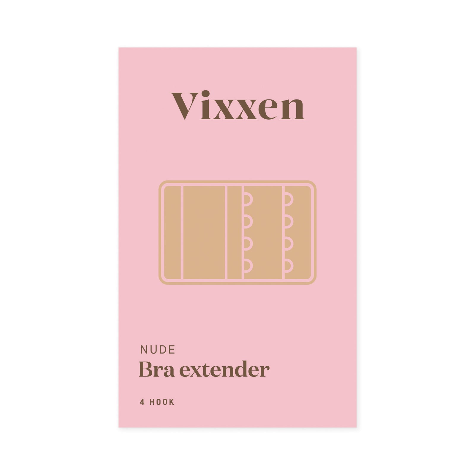 Vixxen Bra Extender 4 Hook Beige